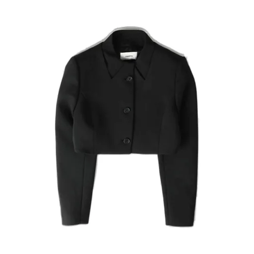 Twill Long Sleeve Cropped Jacket