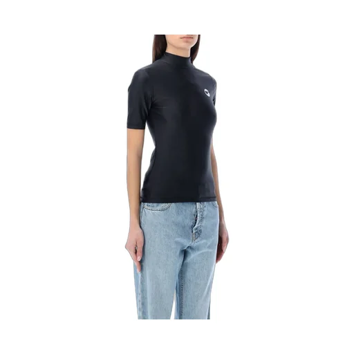 High-Neck Fitted Top