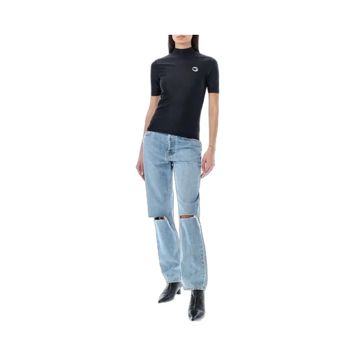 High-Neck Fitted Top