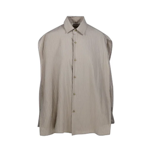 Pinstripe Button-Up Shirt