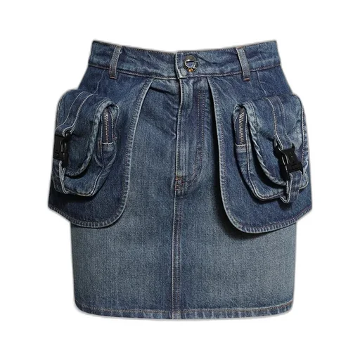 Denim Cargo Skirt