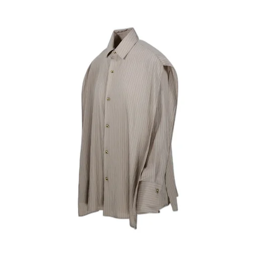 Pinstripe Button-Up Shirt