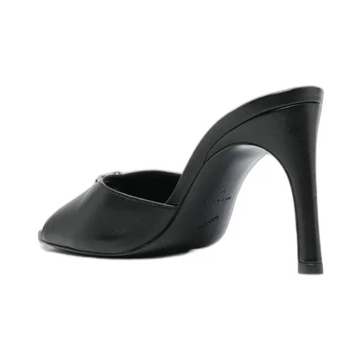 Logo-Plaque Slip-On Mules