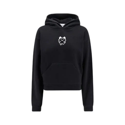 Pattern Embroidered Long Sleeved Hoodie