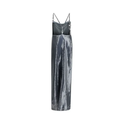 Logo-Strap Open Back Dress