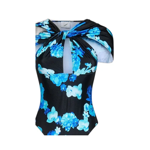 Floral Print Cut-Out Bodysuit