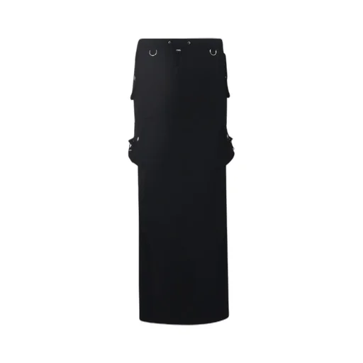 Drawstring Waist Midi Skirt