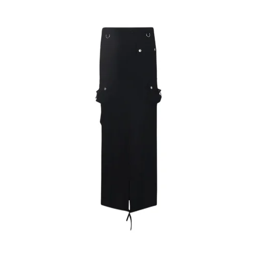 Drawstring Waist Midi Skirt