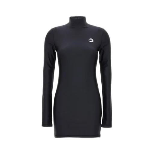 High-Neck Fitted Dress