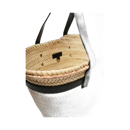 Logo-Plaque Top Handle Bucket Bag