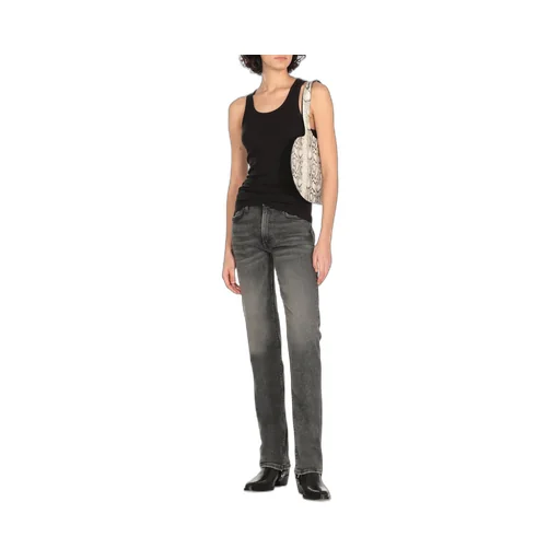 Logo Embroidered Ribbed Tank Top