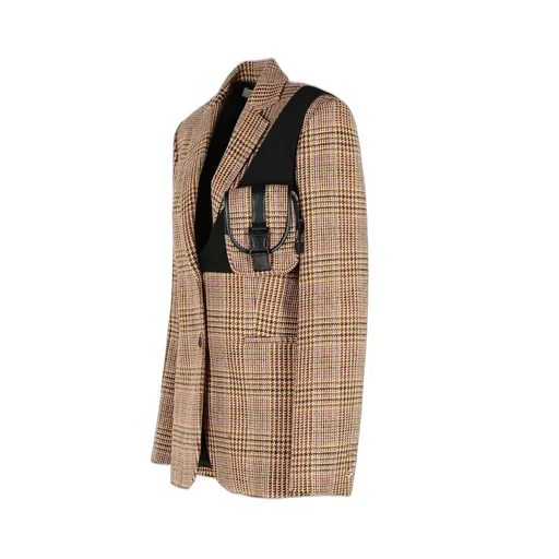 Single Breasted Checked Blazer