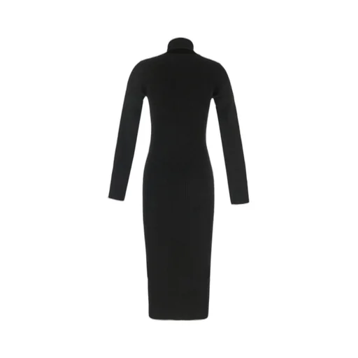 Cut-Out High Neck Midi Dress