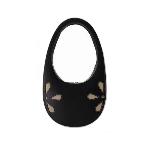 Logo Printed Swipe Tote Bag