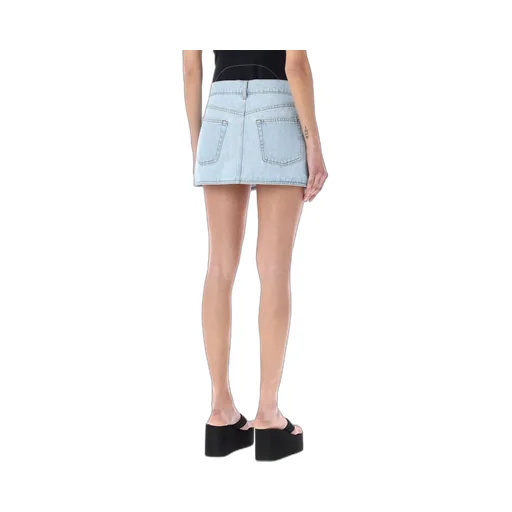 Asymmetric Designed Denim Mini Skirt