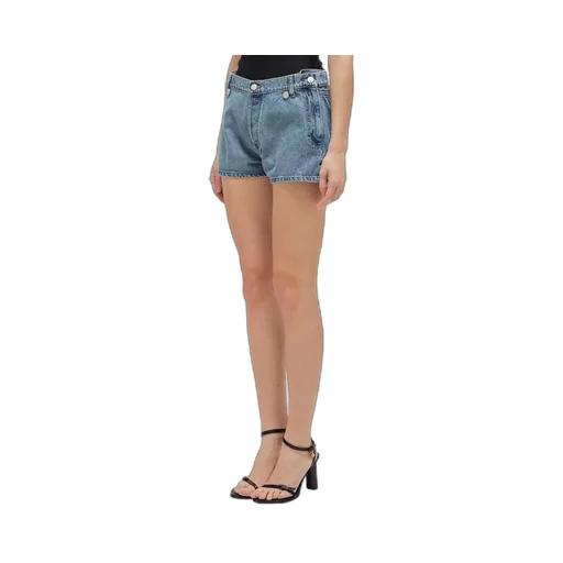 Button Detailed Denim Shorts