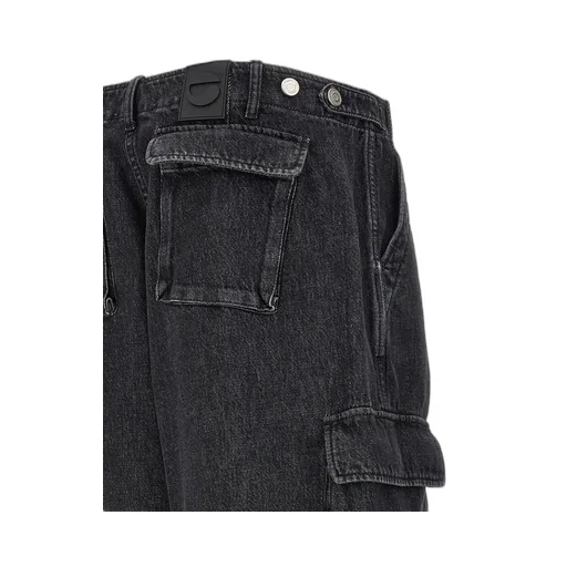 Denim Wide Leg Cargo Jeans