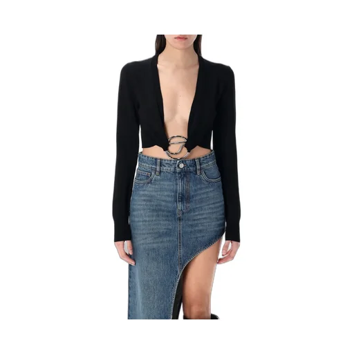 C-Logo Knitted Cropped Top