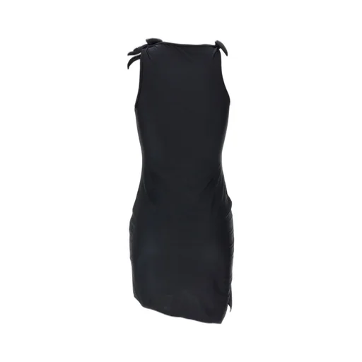 Asymmetric Flower Mini Dress