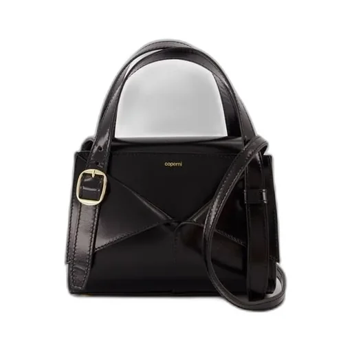 Logo Printed Belted Tote Bag