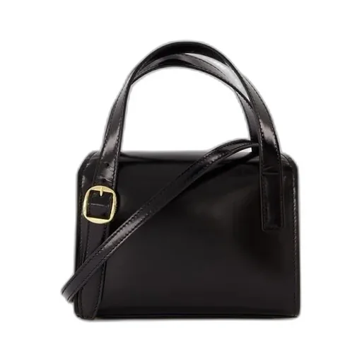Logo Printed Belted Tote Bag