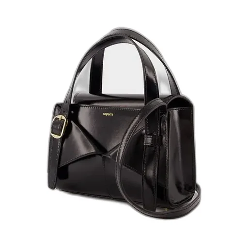Logo Printed Belted Tote Bag