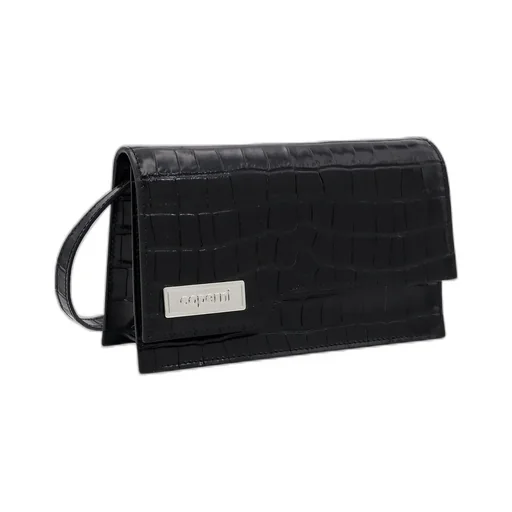 Logo Plaque Embossed Clutch Bag