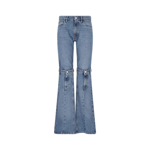 Open-Knee Distressed Jeans