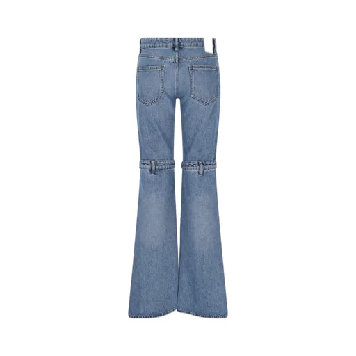 Open-Knee Distressed Jeans