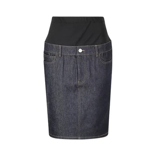 Hybrid Midi Denim Skirt