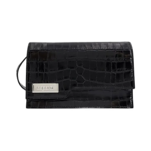 Logo Plaque Embossed Clutch Bag