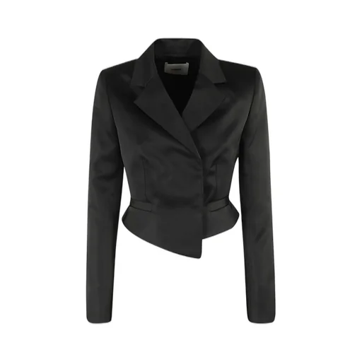 Cropped Satin Blazer