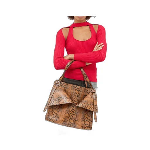 Embossed Top Handle Bag