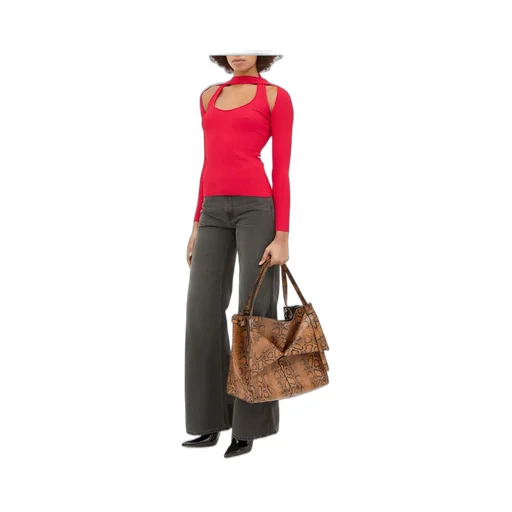Embossed Top Handle Bag