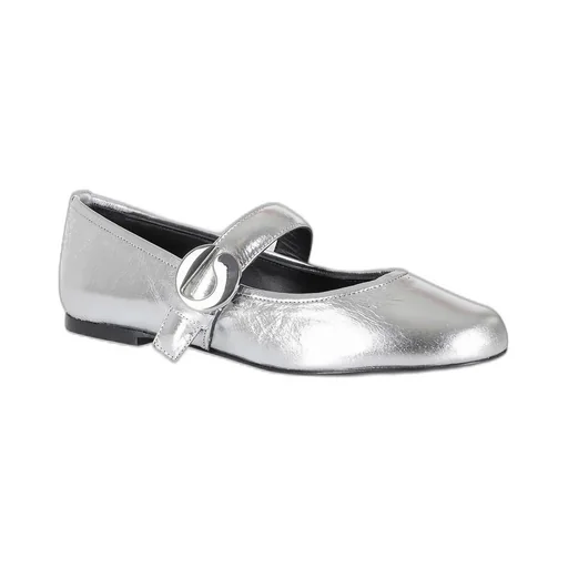 Metallic Ballerina Flat Shoes