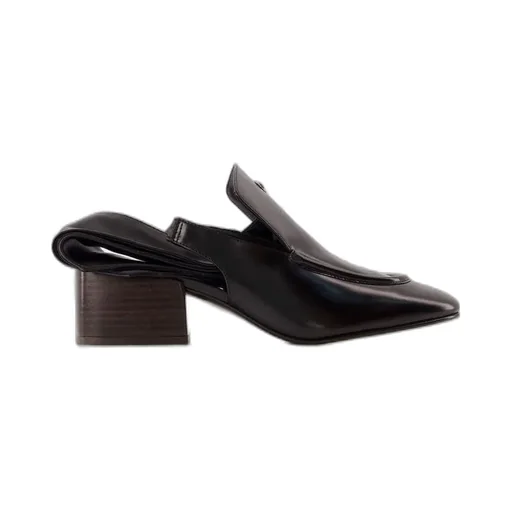 Logo Plaque Slingback Moccasins