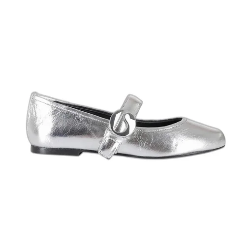 Metallic Ballerina Flat Shoes