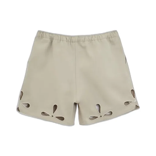 Logo Patch Cut-Out Shorts