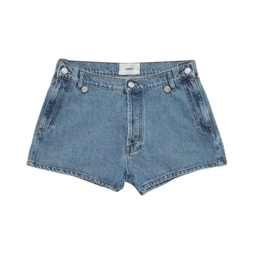 Button Detailed Denim Shorts