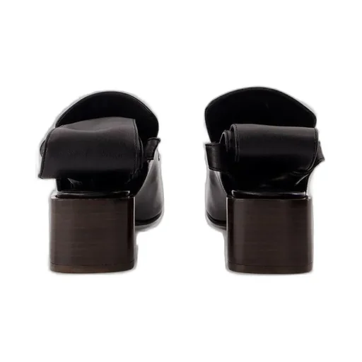 Logo Plaque Slingback Moccasins