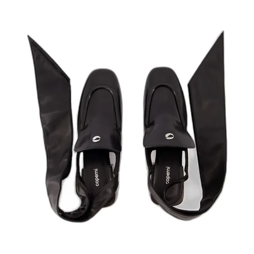 Logo Plaque Slingback Moccasins