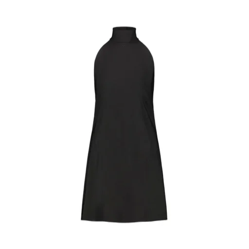 High-Neck Sleeveless Mini Dress