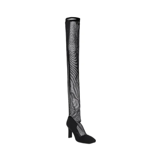 Over-The-Knee Mesh Boots