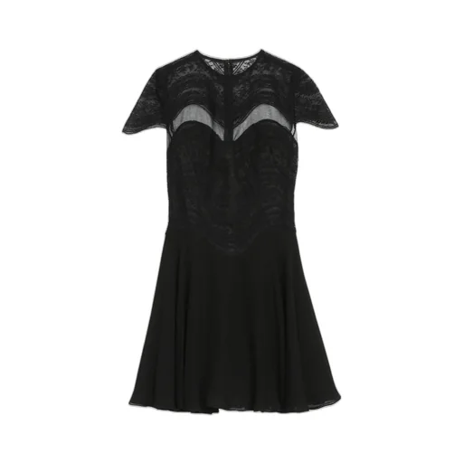 Lace Detailed Short-Sleeve Dress