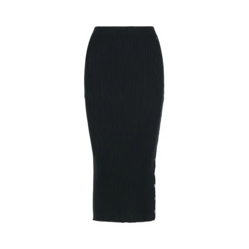 Logo Embroidered Knitted Skirt