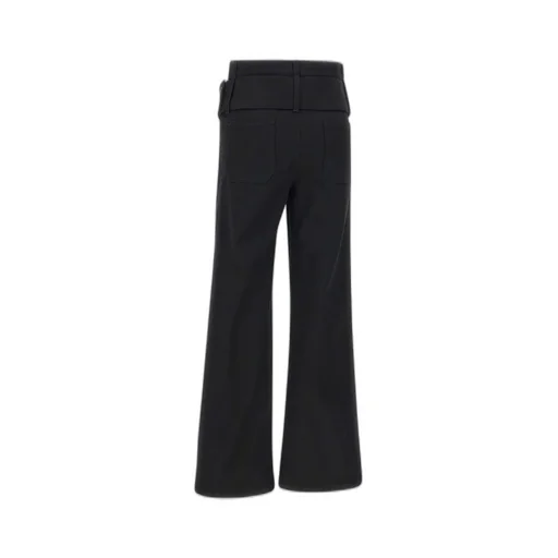 Double Belted Flared Jeans