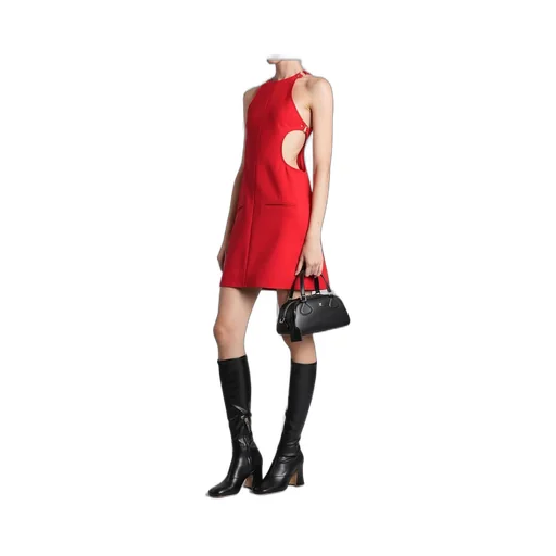 Buckle Tailored A-Line Dress