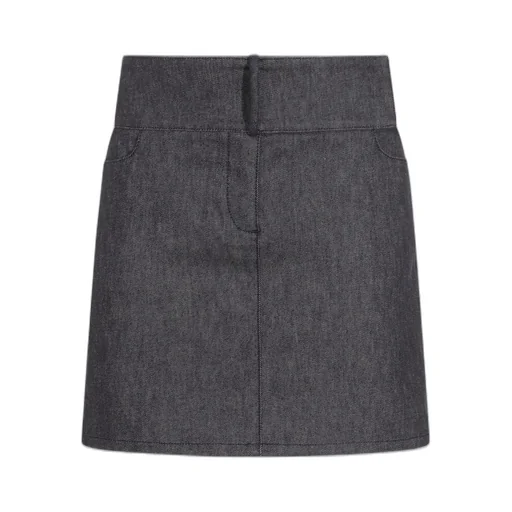 Belted Denim Mini Skirt