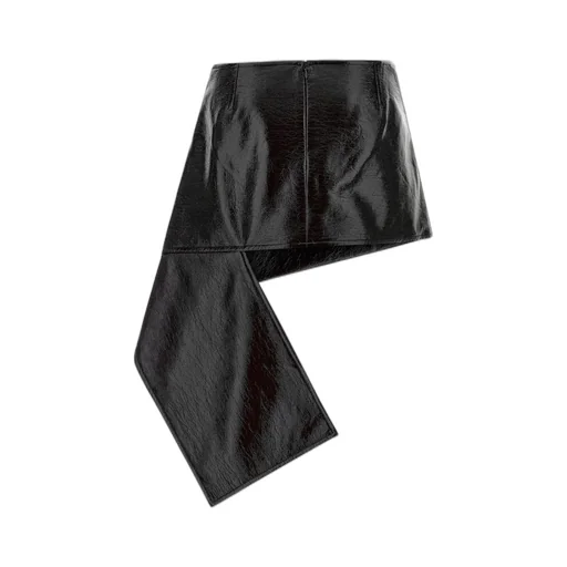 Fold Vinyl Mini Skirt