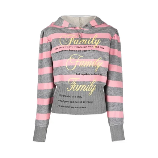 Striped Knitted Hoodie